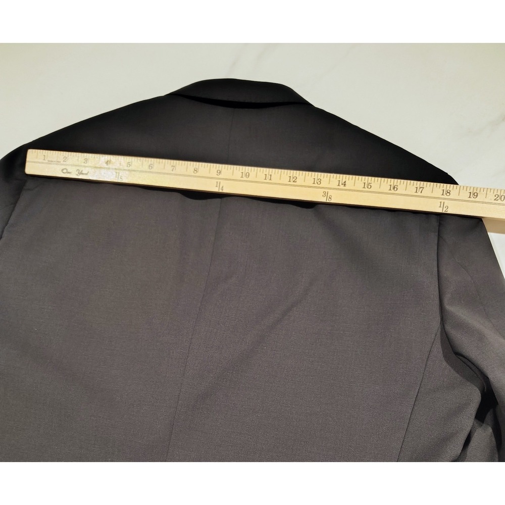 Angelo Nardelli Sport coat Blazer Mens Black Marzotto Wool Stretch Size 44 Italy - Picture 10 of 12